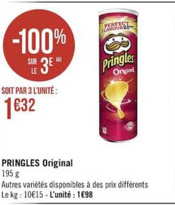 Pringles Original -100% Sur Le 3e