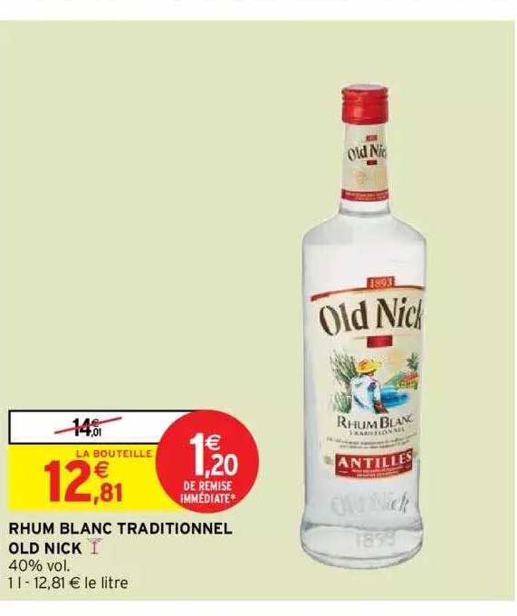 rhum blanc traditionnel old nick