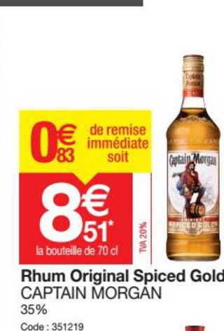 Rhum Original Spiced Gold Captain Morgan