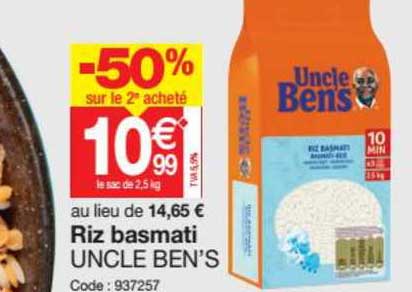 riz basmati uncle ben's
