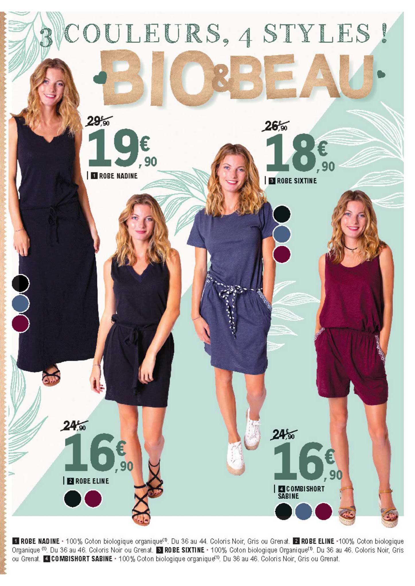 robe nadine, robe sixtine, robe eline, combishort sabine