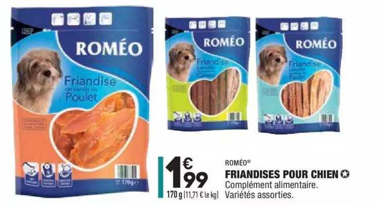 romeo friandises pour chien