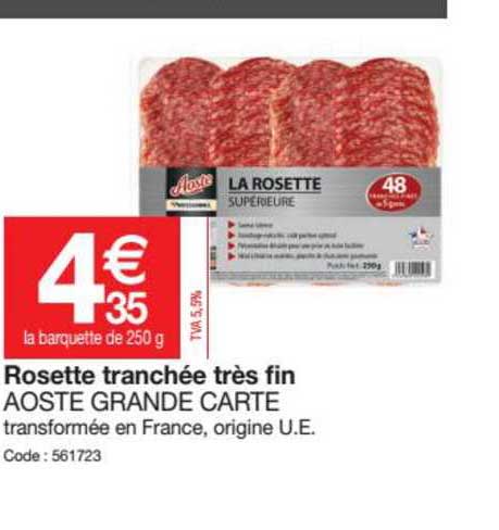 rosette tranchee tres fin aoste grande carte