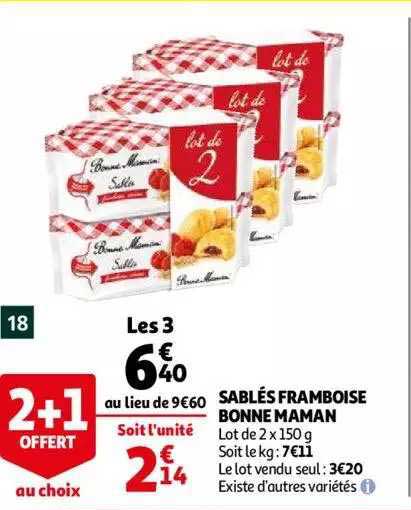 sablés framboise bonne maman