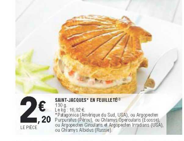 saint-jacques  en feuilleté