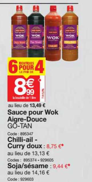sauce pour wok aigre-douce go-tan