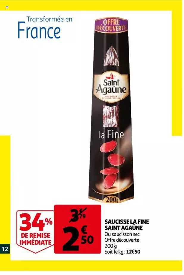 Saucisse La Fine Saint Agaûne