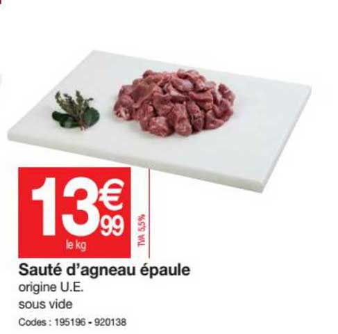 saute d'agneau epaule