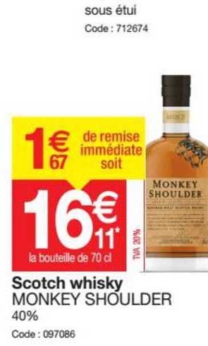 scotch whisky monkey shoulder
