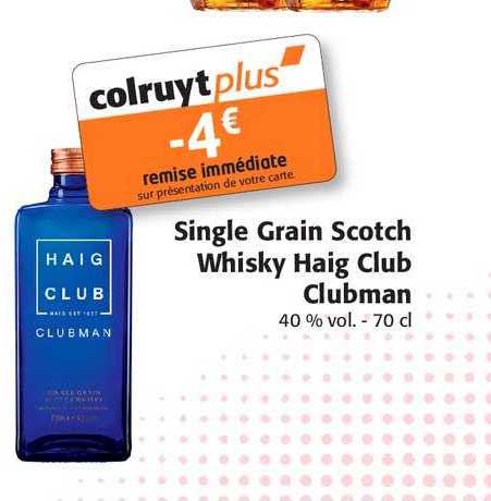 single grain scotch whisky haig club clubman
