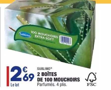 Sublimo 2 Boites De 100 Mouchoirs