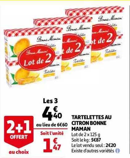 tartelettes au citron bonne maman