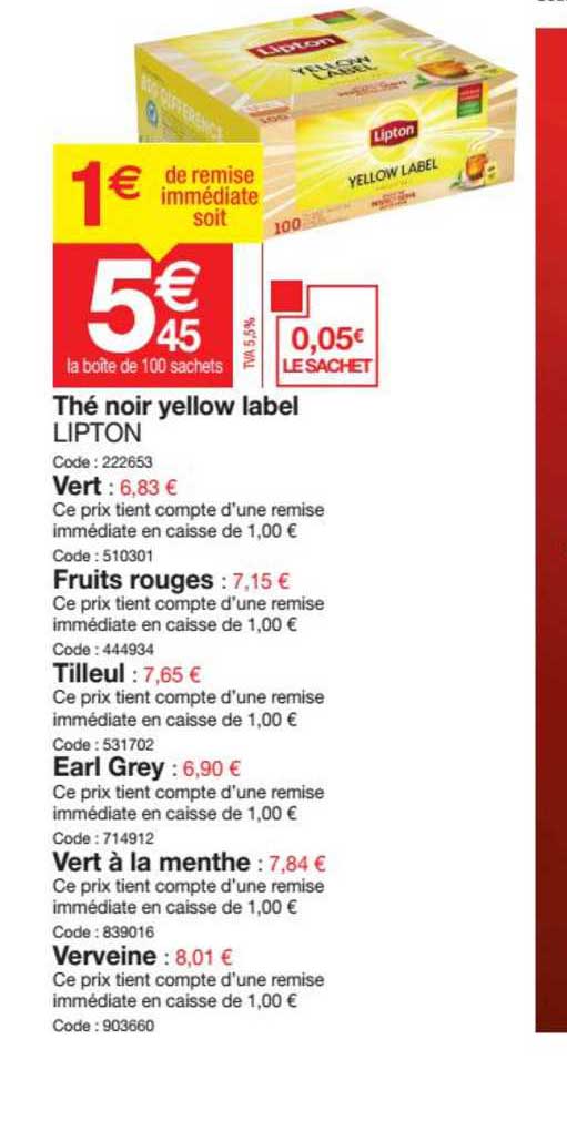 the noir yellow label lipton