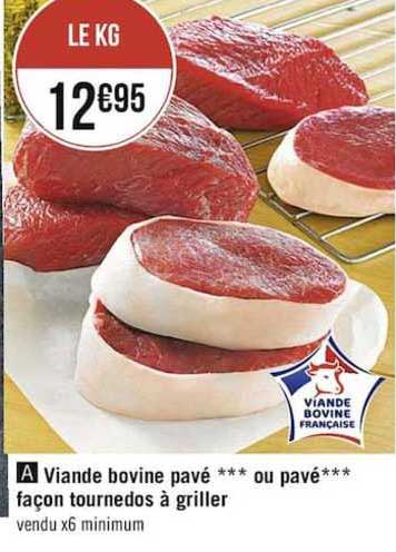 viande bovine pavé o pavé façon tournedos à griller