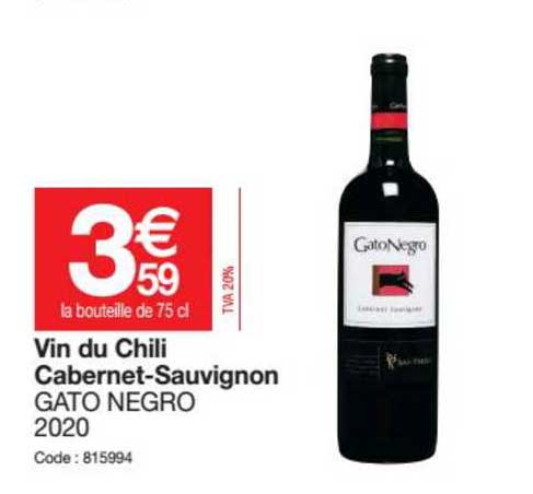 vin du chili cabernet-sauvignon gato negro 2020