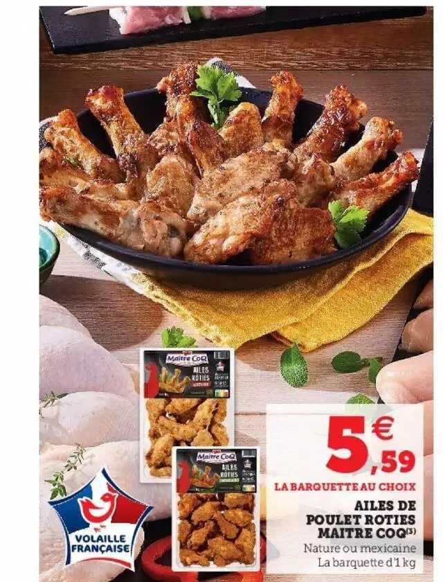 ailes de poulet rôties maître coq