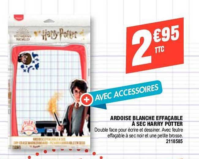 ardoise blanche effaçable à sec harry potter