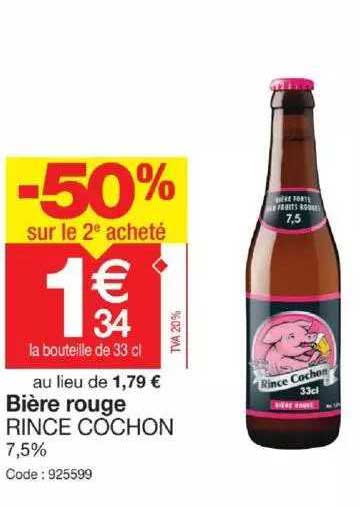bière rouge rince cochon 7,5%