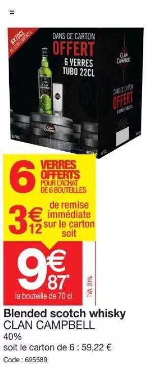 blended scotch whisky clan campbell 40%