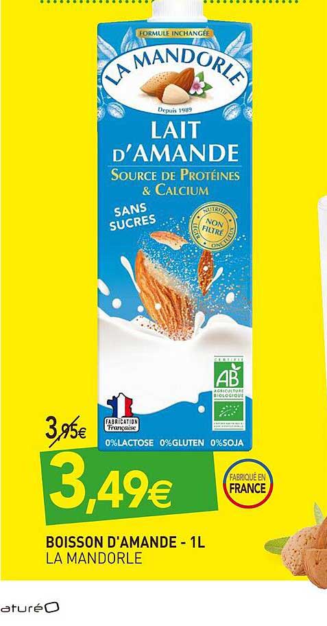 boisson d'amande la mandorle -1l