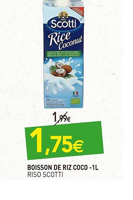 boisson de riz coco riso scotti -1l