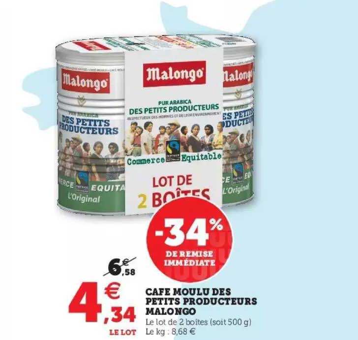 café moulu des petits producteurs malongo