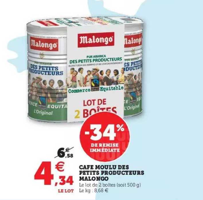 café moulu des petits producteurs malongo