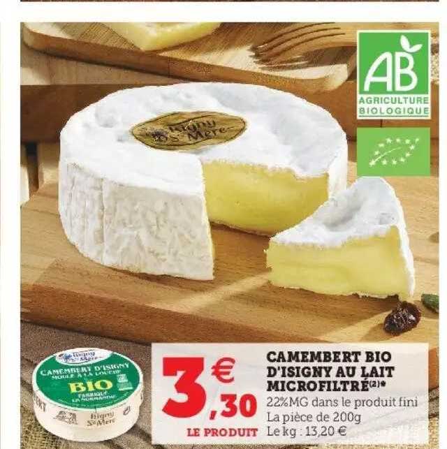 camembert bio d'isigny au lait microfiltré
