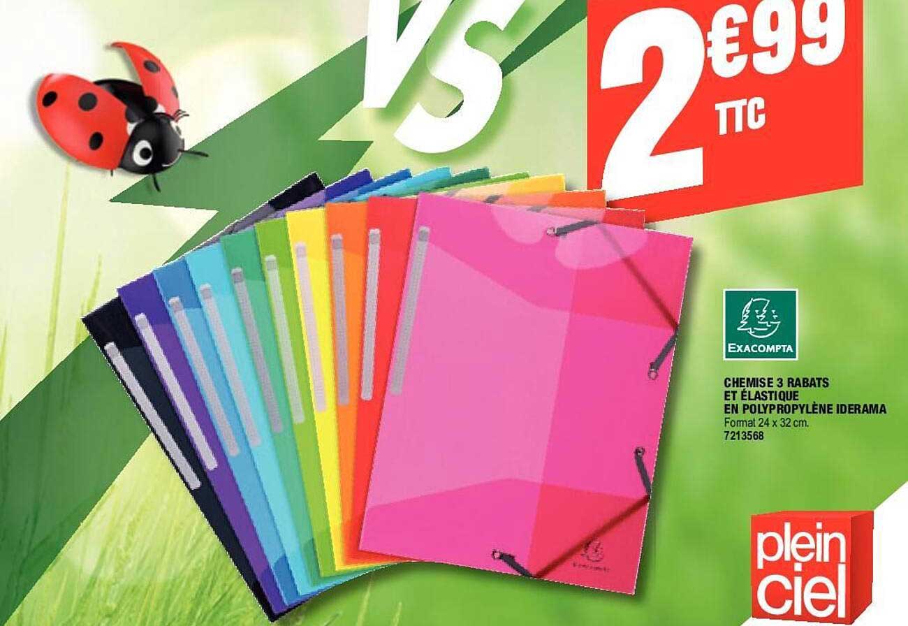 Chemise 3 Rabats Et élastique En Polypropylène Iderama Exacompta