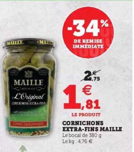 cornichons extra-fins maille