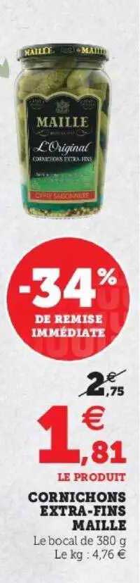 cornichons extra-fins maille