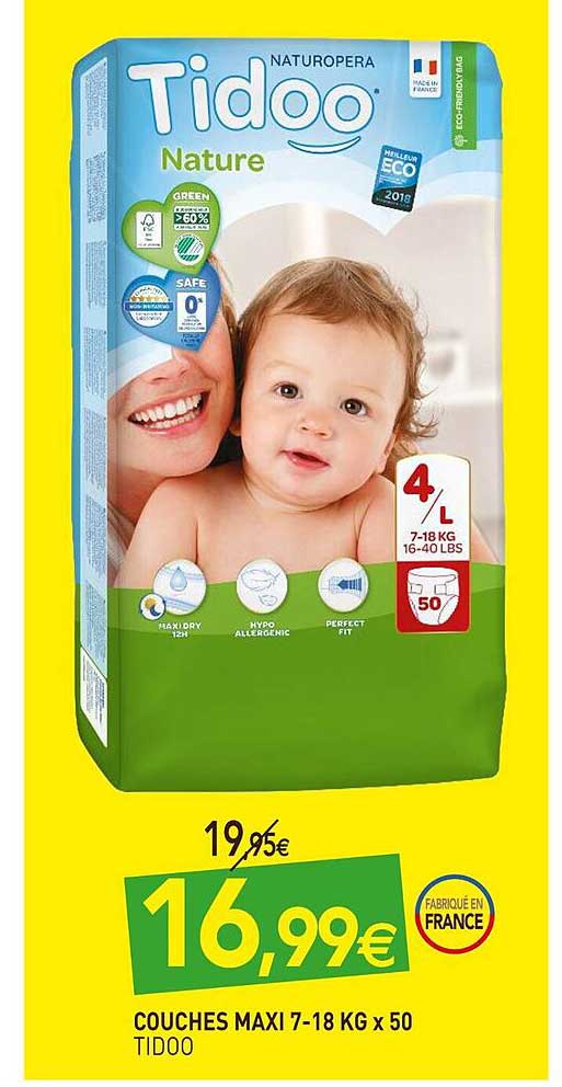 couches maxi tidoo 7-18 kg x50