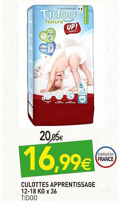 culottes apprentissage tidoo 12-18 kg x36