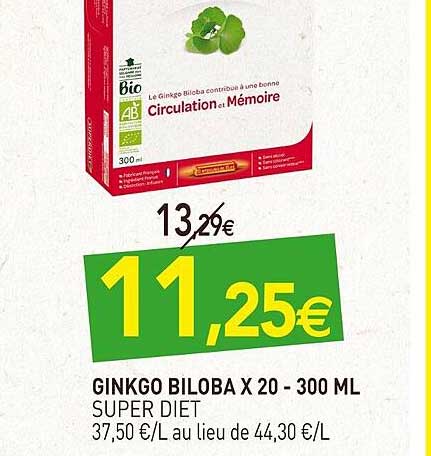 ginkgo biloba super diet x20 -300ml