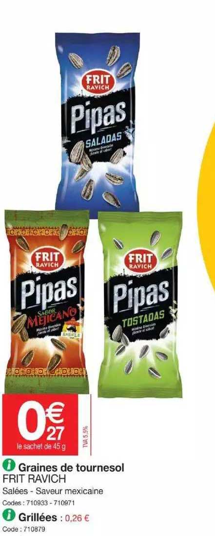 graines de tournesol frit savich, grillées frit ravich