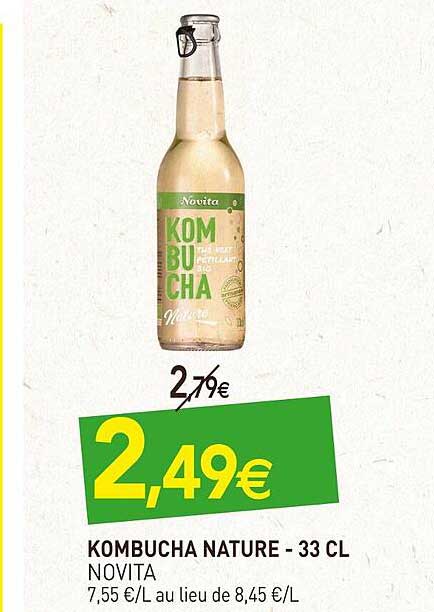 kombucha nature novita -33cl