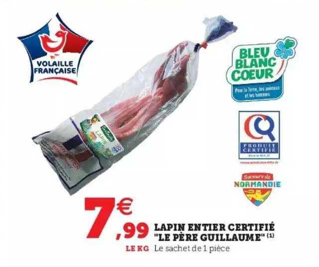 lapin entier certifié "le père guillaume"