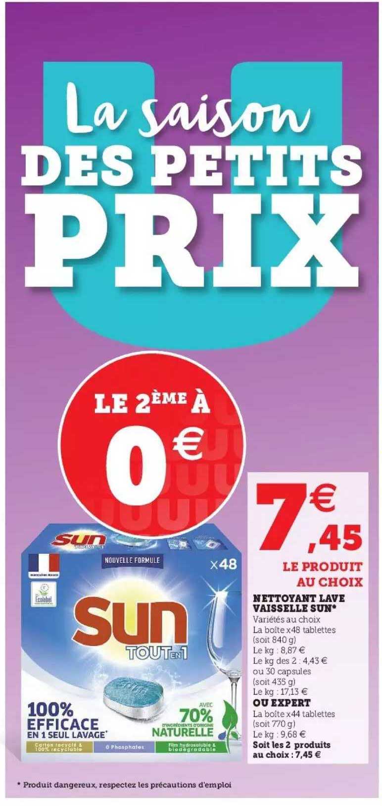 nettoyant lave vaisselle sun ou expert