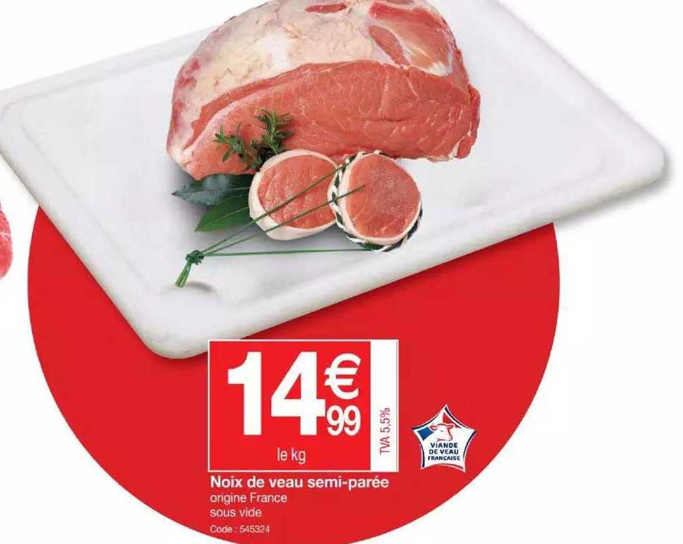 noix de veau semi-parée