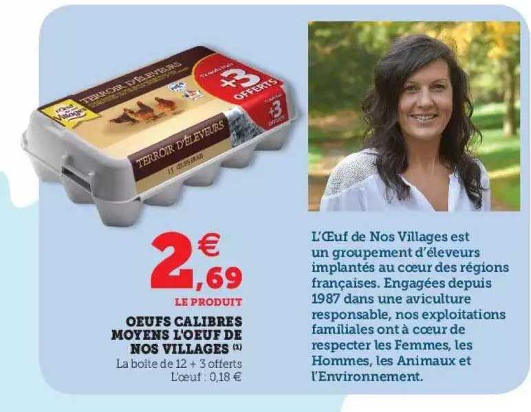 oeufs calibres moyens l'œuf de nos villages