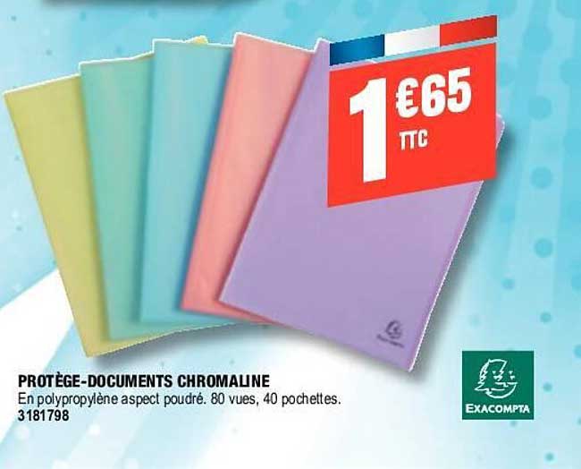 protège-documents chromaline