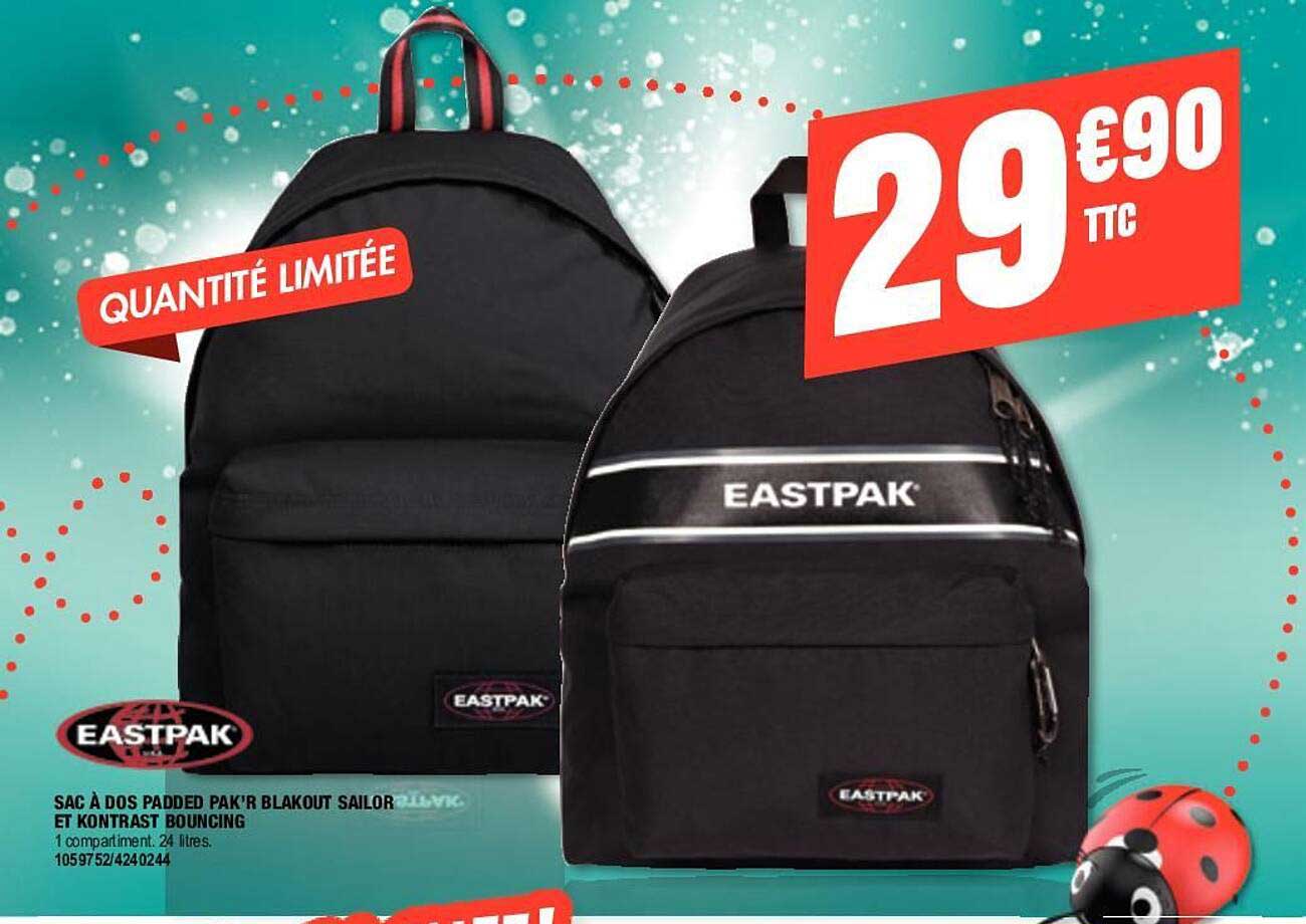 sac à dos padded pak'r blakout sailor et kontrast bouncing eastrak