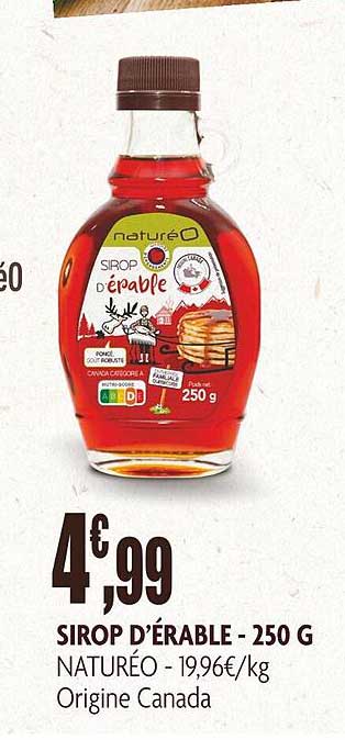 sirop d'érable naturéo -250 g