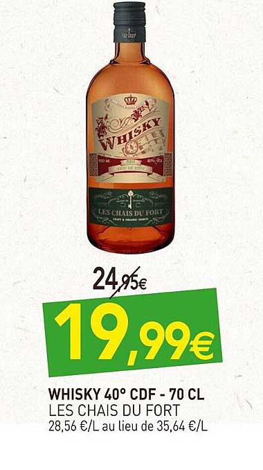 whisky 40° cdf les chais du fort -70cl