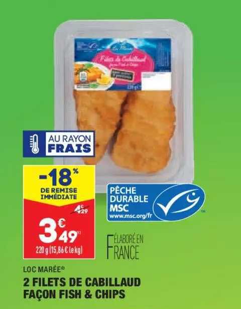 2 Filets De Cabillaud Façon Fish & Ships Loc Marée