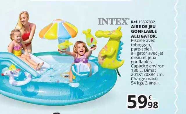 aire de jeu gonflable alligator intex