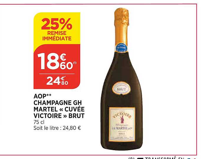 aop champagne gh martel «cuvée victoire» brut