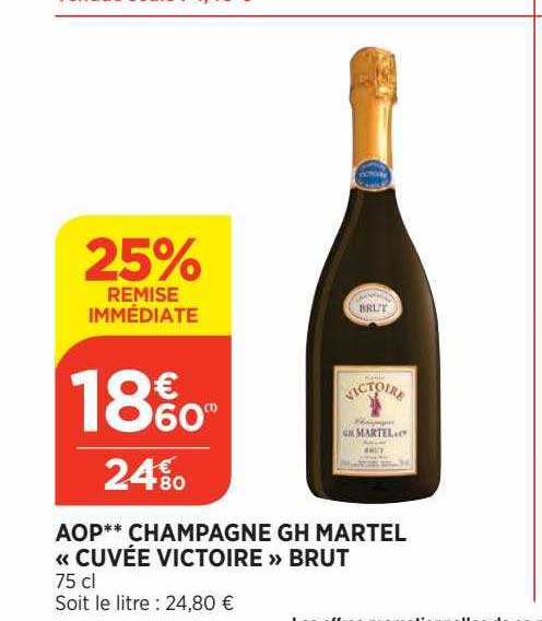 aop champagne gh martel «cuvée victroire» brut