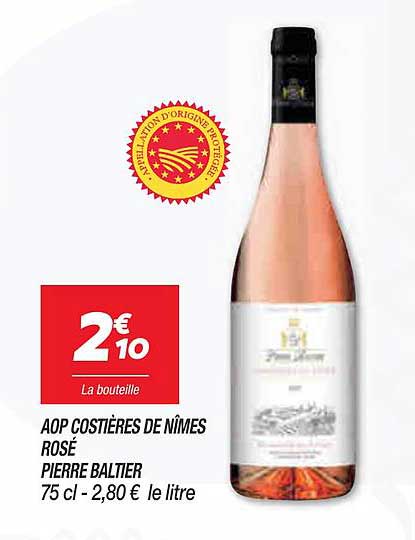 aop costières de nîmes rosé pierre baltier