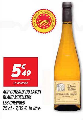 aop coteaux du layon blanc moelleux les chevries